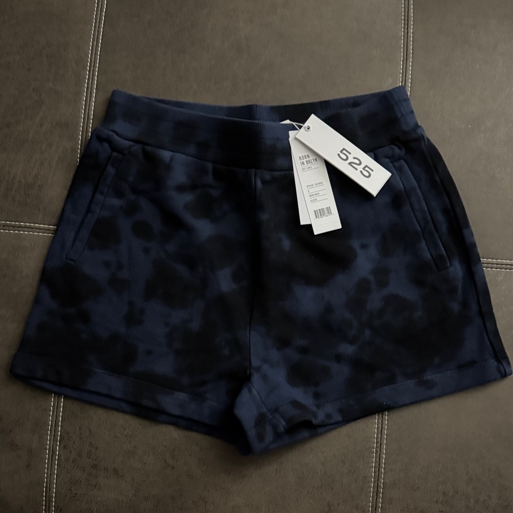 525 America Dark Tye Dye Blue Athletic Shorts